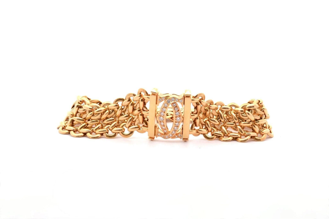 Bracelet CARTIER - Bracelet pénélope diamants en or jaune 58 Facettes 26407dv