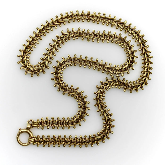 Collier Chaîne de col à maillons fantaisie dorée avec étoiles 58 Facettes 10002