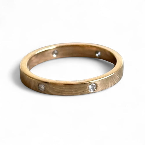 Bague 53 Alliance or jaune diamants 58 Facettes 368