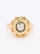 Bague 56 Bague ancienne fleur or jaune pierre blanche 58 Facettes 1CA0000012/1