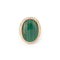 Bague 54 Bague or jaune brossée ornée d'une malachite 58 Facettes 1