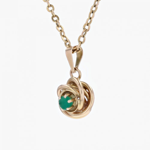 Pendentif Pendentif nid pierre verte or jaune 58 Facettes 16-229A