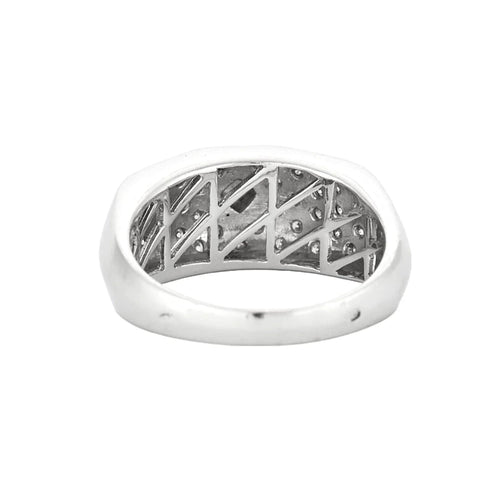 Bague 56 Bague or blanc et diamants 58 Facettes BO/230143