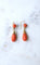 Boucles d'oreilles Boucles d'oreilles anciennes or jaune, goutte corail et diamant 58 Facettes