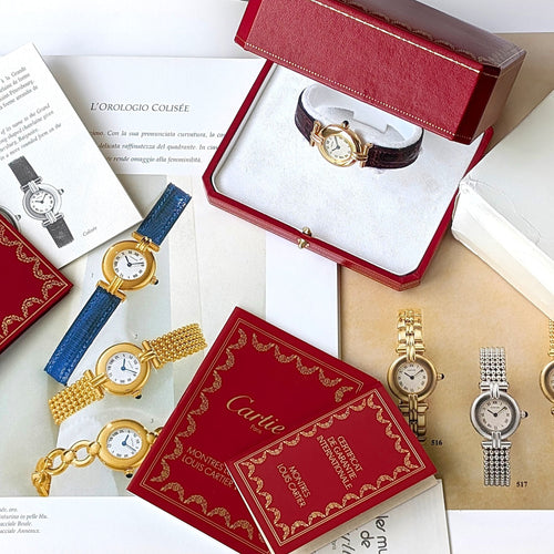 Montre Cartier Colisée Full Set 18k Gold also called Rivoli Ref 1985 58 Facettes