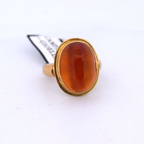 Bague 50 Bague en or ambré 58 Facettes