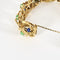 Modernist bracelet in yellow gold, chrysoprase and lapis lazuli 