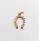 Pendentif Pendentif fer à cheval antique en or rose 18k et perles 58 Facettes A06579