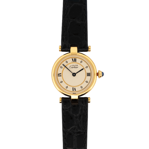 Bague Cartier Must Vendôme - Gold ring dial - SM 58 Facettes