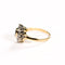 Bague 52 Bague marguerite saphir diamants en or jaune et blanc 58 Facettes LMB-286