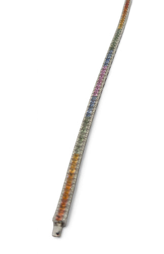 Bracelet Bracelet rainbows platine , saphirs et diamants 58 Facettes