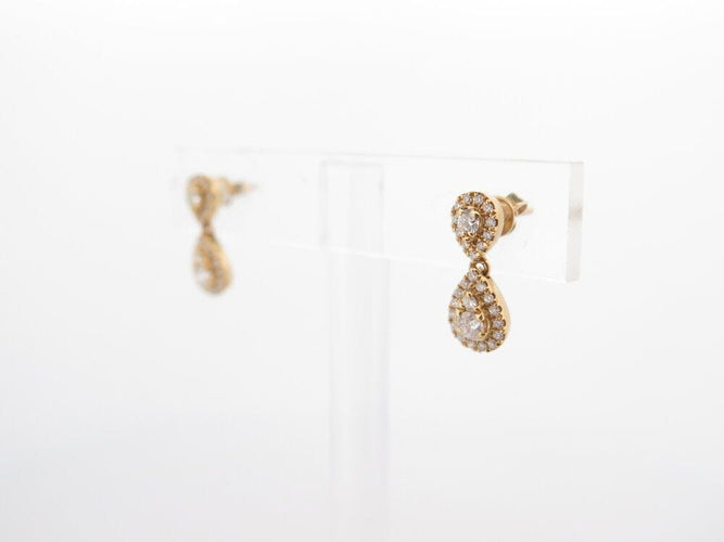 Boucles d'oreilles boucles d'oreilles es 58 diamants 0.85ct or jaune 18k 4.4gr s 58 Facettes 268063