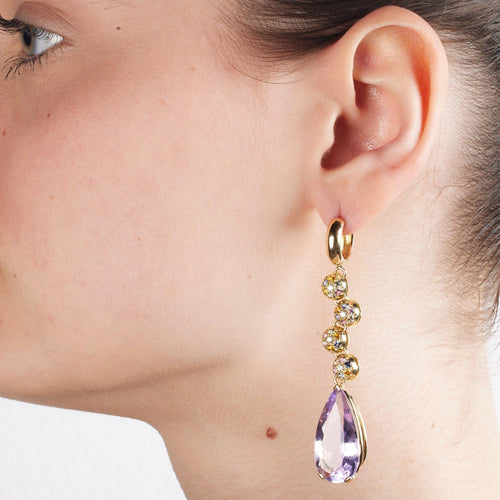 Boucles d'oreilles Boucles d’oreilles améthystes 58 Facettes