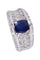 BAGUE MODERNE SAPHIR ET DIAMANTS 58 Facettes 095271