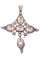 Pendentif CROIX BADINE ANCIENNE GRENATS 58 Facettes 083411