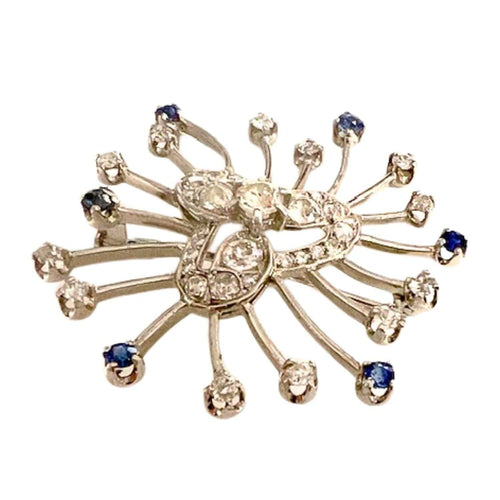 Broche Broche en or avec diamants et saphirs 58 Facettes Q113B(948)