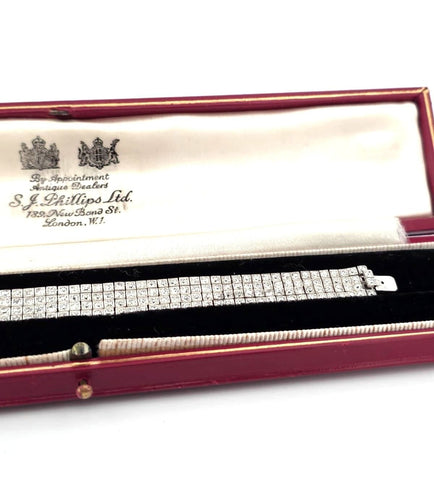 Bracelet Bracelet en platine avec diamants 7.50 ct 58 Facettes