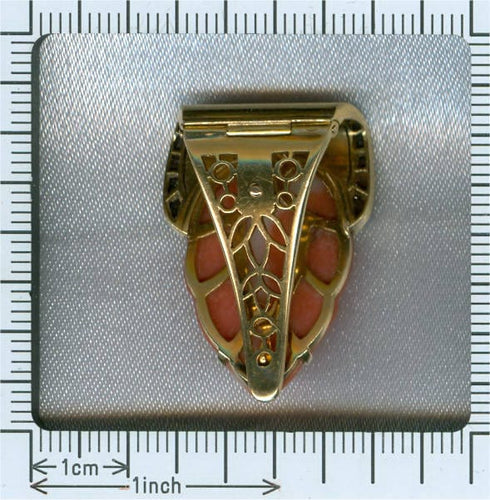 Broche L'élégance redéfinie : une broche Art déco belge inspirée du japonisme 58 Facettes 10015-4334