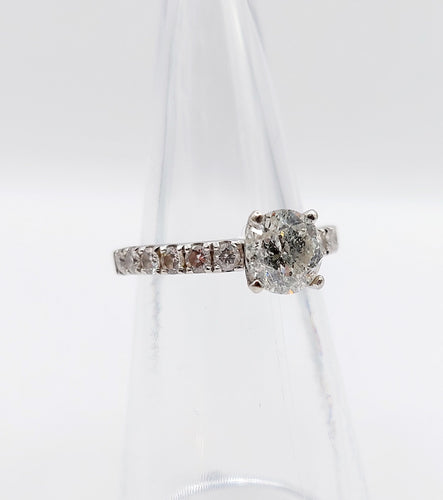 Bague Bague solitaire or blanc diamant de 1,15 carat - certificat 58 Facettes A04032