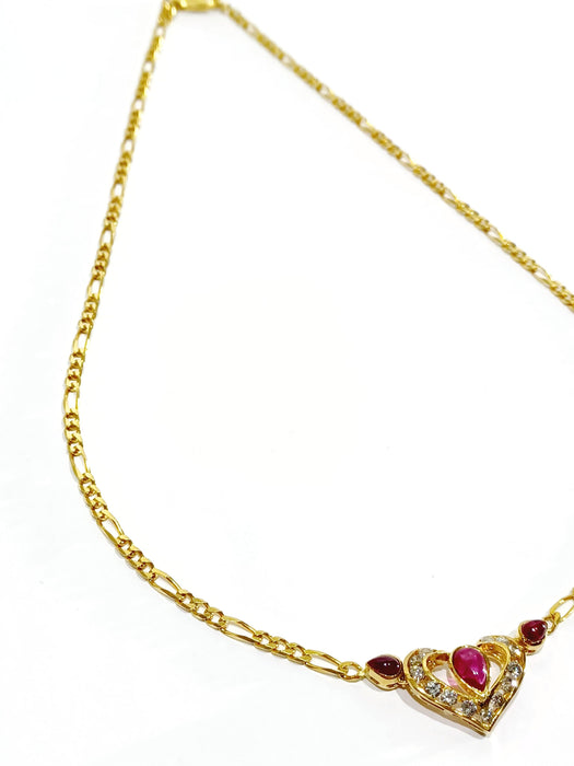 Collier Collier En or, rubis et diamants 58 Facettes