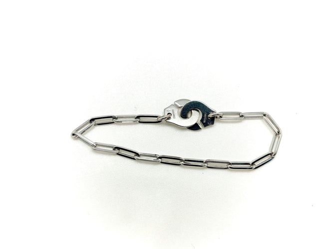 Bracelet DINH VAN - Bracelet Menottes R12 or blanc 58 Facettes M9044