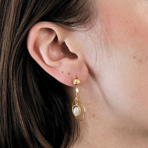 Boucles d'oreilles Paire de boucles d'oreilles Pendantes Perle de Culture 58 Facettes LP928/BET