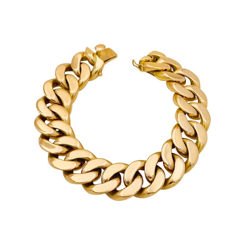 Bracelet Bracelet vintage gourmette en or rose. 58 Facettes 34887