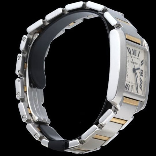Montre Cartier Montre Tank Francaise Moyen Or Acier 58 Facettes MT43900