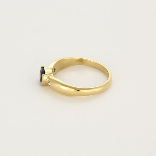 Bague 52 Bague en Or jaune 18k Saphir 58 Facettes PER0482