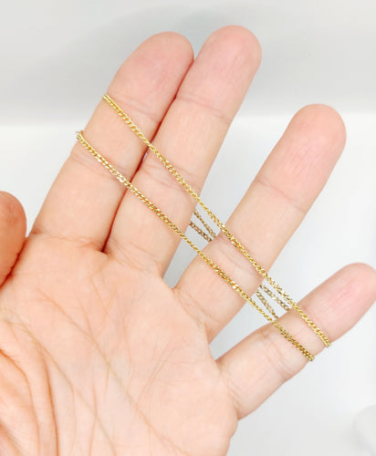 Kæde - Vintage gourmetkæde i 18k guld 44 cm 