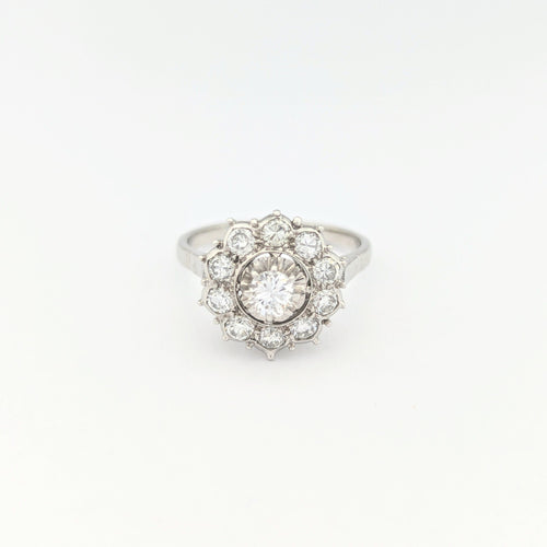 Bague 53 Bague or blanc et diamants 58 Facettes 31310