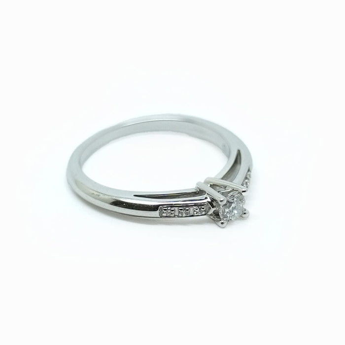 Bague 49 MAUBOUSSIN - Solitaire or blanc diamants 58 Facettes