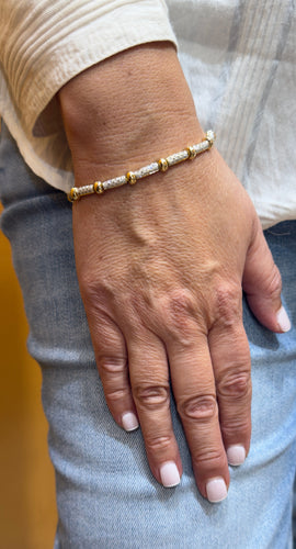 Bracelet Bracelet vintage en or jaune et diamants 58 Facettes