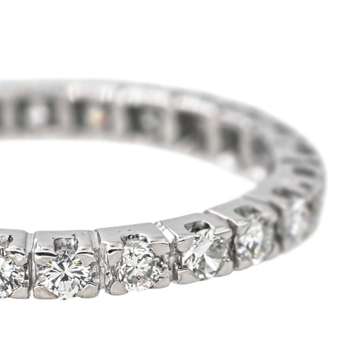 Bague 53 Bague  Alliance tour complet  Or blanc Diamant 58 Facettes 4137644CN