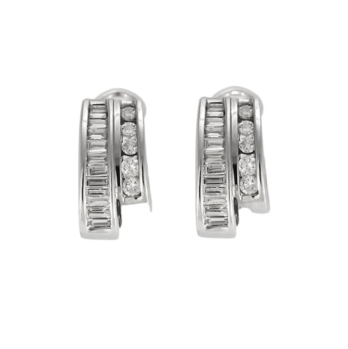 Boucles d'oreilles Boucles d'oreilles en or blanc et diamants 58 Facettes VIL0771