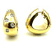Boucles d'oreilles POMELLATO. Boucles d'oreilles vintages or jaune et diamants 58 Facettes