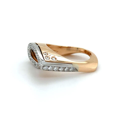 Bague 54 Bague Eventail Géometrique deux ors 58 Facettes 1.0002290/2