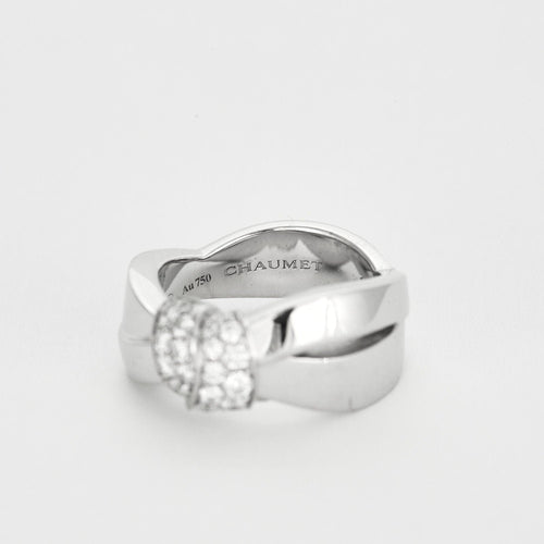Bague 53 CHAUMET - Bague Liens Séduction en or blanc et diamants 58 Facettes