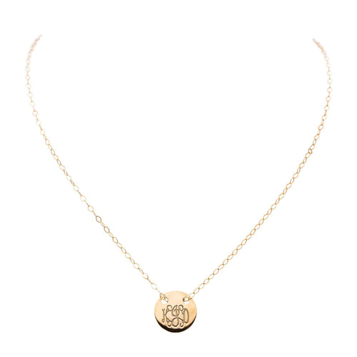 Collier Ginette NY Collier Little Monogram Or rose 58 Facettes 2678597CN