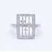 Bague 54 Bague Pentagramme en or blanc et diamants 58 Facettes N102874LF