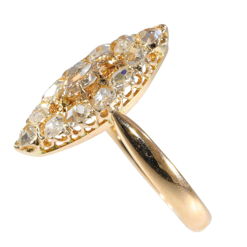 Bague 59 Bague marquise en diamant antique vintage 58 Facettes 23271-0585