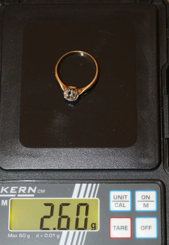 Bague 55 Bague Solitaire ancien or jaune et platine 58 Facettes 443