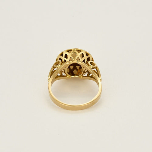 Bague 56 Augis- Bague sentimentale en or jaune. 58 Facettes B250682