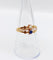 Bague 57 Bague toi et moi antique en or rose 18k perle et pierre bleue 58 Facettes A06504