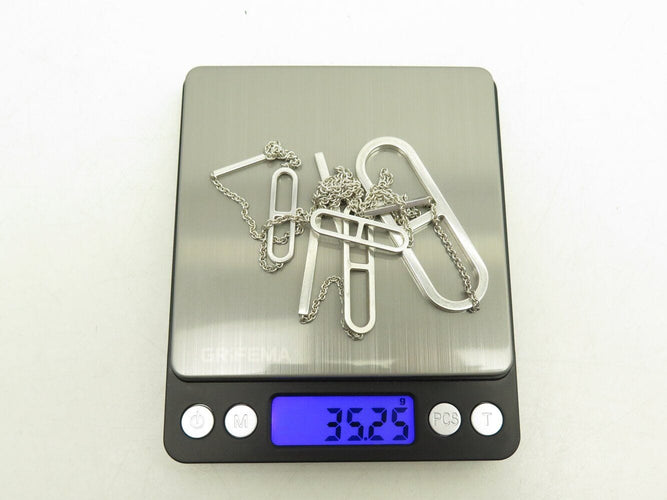 Collier collier HERMES sautoir ever chaine d'ancre 77 cm argent 925 35gr 58 Facettes 271951
