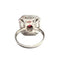 Bague 54.5 Bague en platine de style Art Déco avec diamants et grenat 58 Facettes Q35B