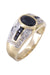 Bague 54 Bague or jaune et blanc saphirs et diamants 58 Facettes 089131