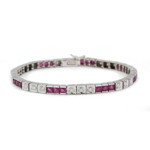 Bracelet Bracelet or, diamants et rubis 58 Facettes 1177