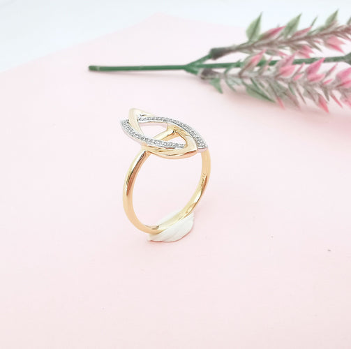 Bague 54.5 Bague Moderne Diamants Or 2 tons 58 Facettes AA 1613