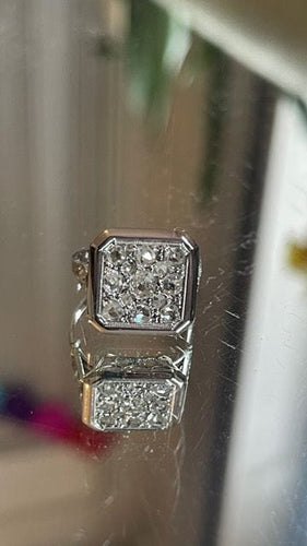 Bague 52 Bague Art Déco diamants 58 Facettes